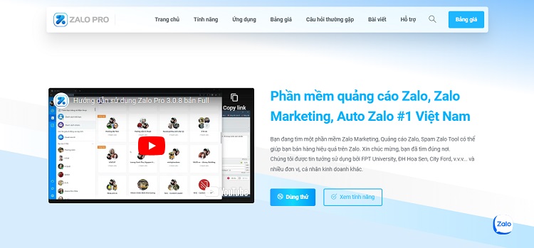 Phần mềm quản lý bán hàng trên Zalo 